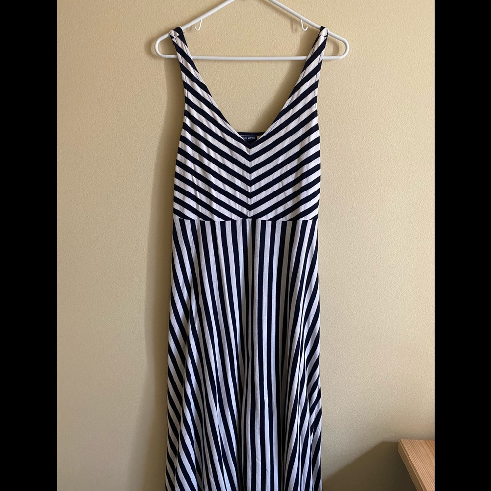Navy White Dress - XL